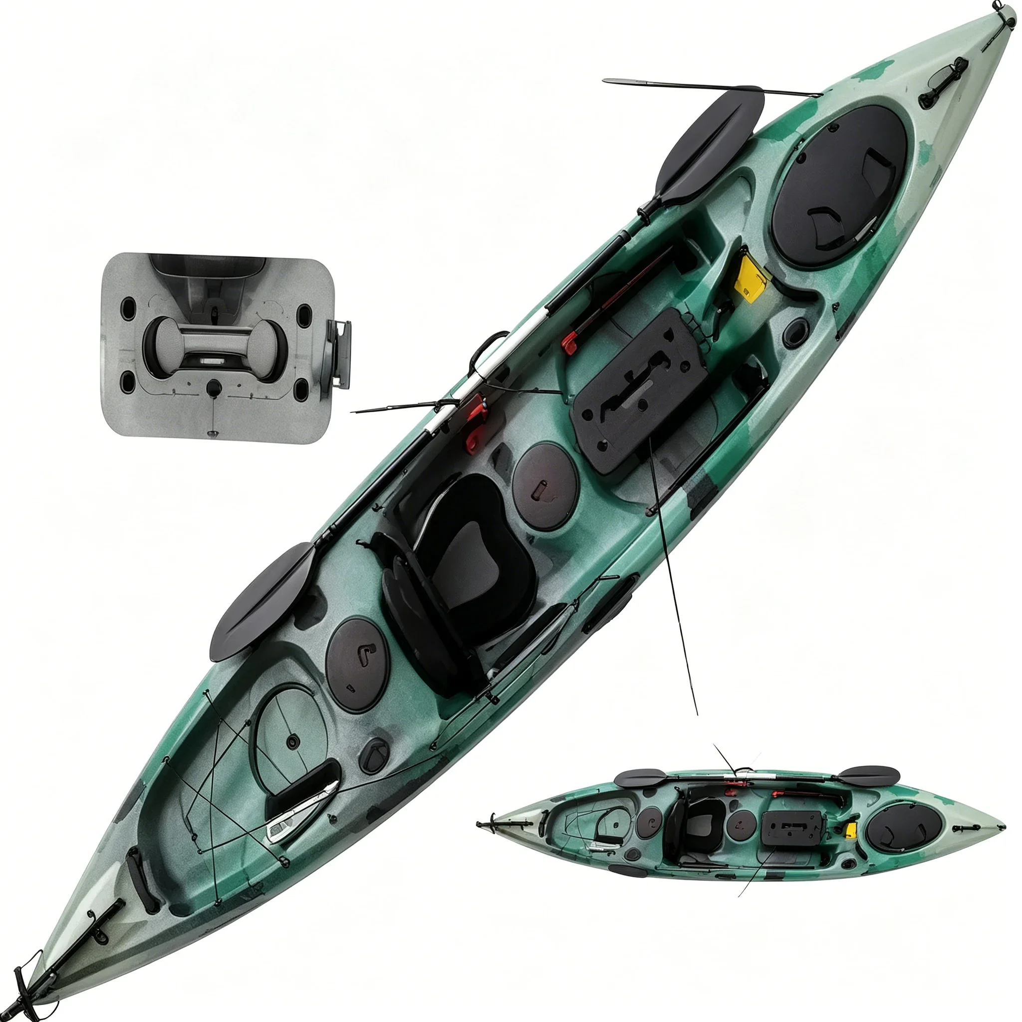 Single Person Polyethylene Ped - огляд і ціна Fishing Kayak Rod Holder